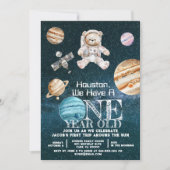 1歳の宇宙飛行士誕生日 招待状 (正面)