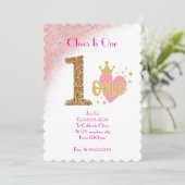 1歳の少女誕生日招待状 招待状 (スタンド正面)