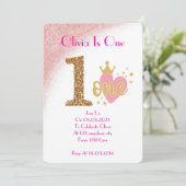 1歳の少女誕生日招待状 招待状 (スタンド正面)