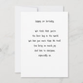 1歳の少年ベビーアニマル誕生日 (裏面)