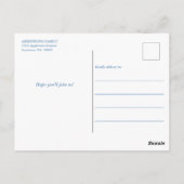 1歳の少年ライオンの誕生日パーティーの招待状 ポストカード (裏面)