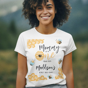 1歳の母 First Bee-day Tシャツ