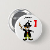 1歳の海賊男の子 缶バッジ (正面&裏面)