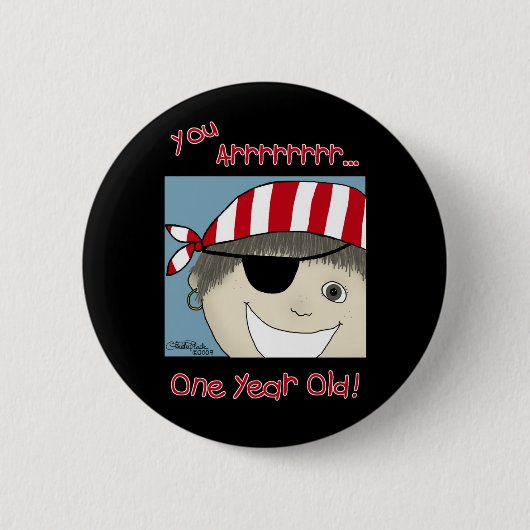 1歳の海賊 缶バッジ (正面)