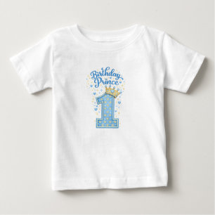 1歳の王子様のバースデーTシャツ ベビーTシャツ