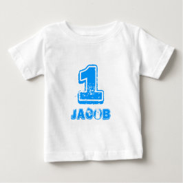 1歳の男の子のためのBabys 1st誕生日Tシャツ ベビーTシャツ