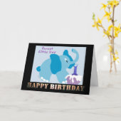 1歳の男の子の誕生日B_day 1枚の歳のカード カード (黄色い花)