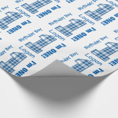 1歳の男の子プレイド1歳のカスタムB3AZ1 ラッピングペーパー (角)