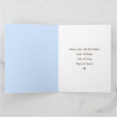 1歳の男の子秋カボチャ象バルーン カード (内部)