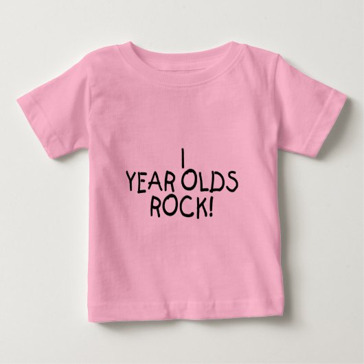 1歳の石 ベビーTシャツ (正面)