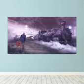 1歳の老人の最後の旅ファンタジー風景 キャンバスプリント (インサイチュ (ウッドフロア))