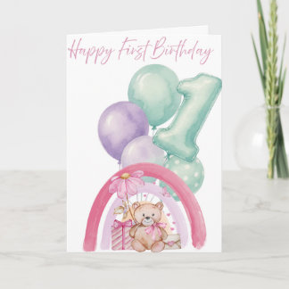 1歳の誕生日おめでとうカード カード