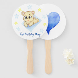 1歳の誕生日おめでとうボーイ パーティー ハンドファン