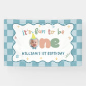 1歳の誕生日おめでとうボーイ 横断幕 (横)