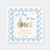 1歳の誕生日おめでとう男の子 ナプキン スタンダードカクテルナプキン (正面)