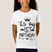 1歳の誕生日おめでとう!かわいい子供服Tシャツ Tシャツ (正面)