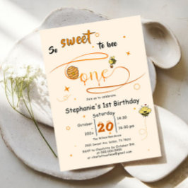 1歳の誕生日おめでとう ビッグハニーBee 招待状