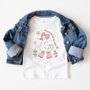 1歳の誕生日おめでとう!ピンクのガールズシリーガチョ ベビーTシャツ