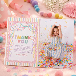 1歳の誕生日おめでとう フォト サンキューカード