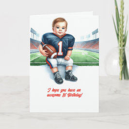 1歳の誕生日おめでとう フットボール カード