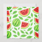 1歳の誕生日おめでとう！メロンがいっぱい ワ watermelon 1歳の誕生日 サンキューカード (裏面)