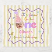 1歳の誕生日おめでとう ラベル (シングルラベル)