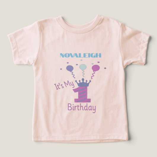 1歳の誕生日おめでとう 女の子 (デザイン正面)