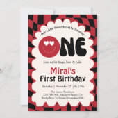 1歳の誕生日おめでとう! 招待状 (正面)