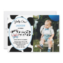 1歳の誕生日おめでとう! 牛の写真