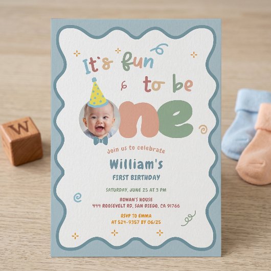 1歳の誕生日おめでとう 男の子 招待状