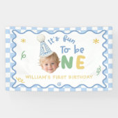 1歳の誕生日おめでとう!男の子 横断幕 (横)