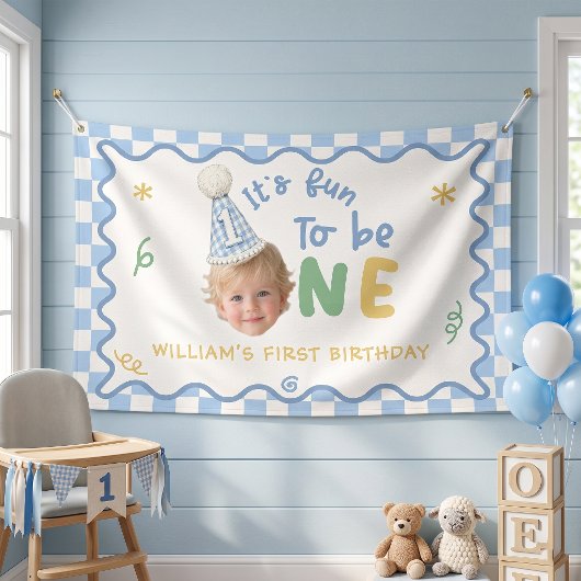 1歳の誕生日おめでとう!男の子 横断幕