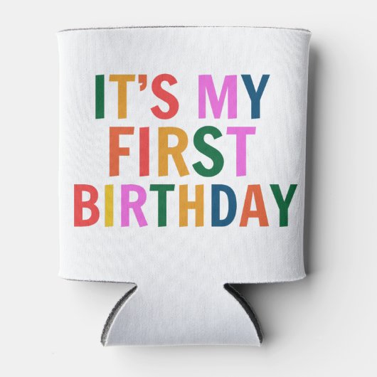1歳の誕生日おめでとう 缶クーラー (正面)