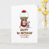 1歳の誕生日おめでとう、1歳の特別小さな女の子 カード (黄色い花)