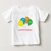 1歳の誕生日おめでとう Fun To Be One ベビーTシャツ (正面)
