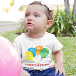 1歳の誕生日おめでとう Fun To Be One ベビーTシャツ
