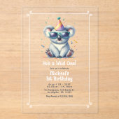 1歳の誕生日おめでとう! He's a Wild One アクリル招待状 (正面)