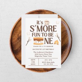 1歳の誕生日おめでとう S'more Fun to Be One 招待状