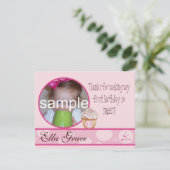 1歳の誕生日お礼カード サンキューカード (スタンド正面)