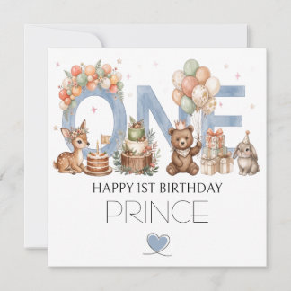 1歳の誕生日お祝いカード 男の子用 シーズンカード