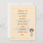 1歳の誕生日お祝いグリーティングカード (裏面)