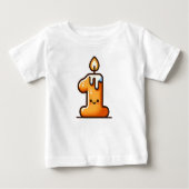 1歳の誕生日かわいいかわいい ベビーTシャツ (正面)