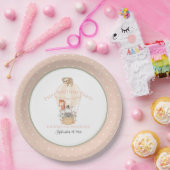 1歳の誕生日かわいい動物バルーンキリン ペーパープレート (パーティー)