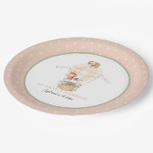 1歳の誕生日かわいい動物バルーンキリン ペーパープレート (アングル)