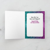 1歳の誕生日かわいい甘いエスニックマーメイドマンガ カード (内部)