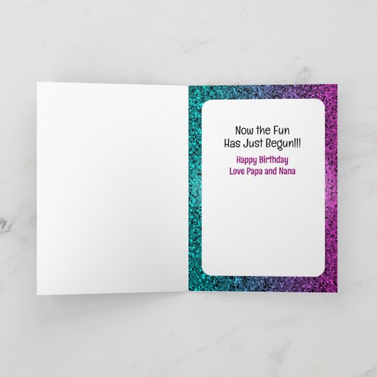 1歳の誕生日かわいい甘いエスニックマーメイドマンガ カード (内部)