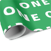 1歳の誕生日かわいい緑の少年キッズパターン ラッピングペーパー (ロールコーナー)