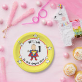 1歳の誕生日すごい男の子マンガかわいいパーティープレート ペーパープレート (パーティー)