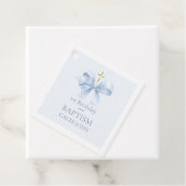 1歳の誕生日とバプテスマの贈り物ラベル – ブルーボウ フェイバータグ (インサイチュ)