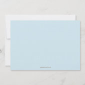 1歳の誕生日と洗礼の写真 青と金のカスタム 招待状 (裏面)